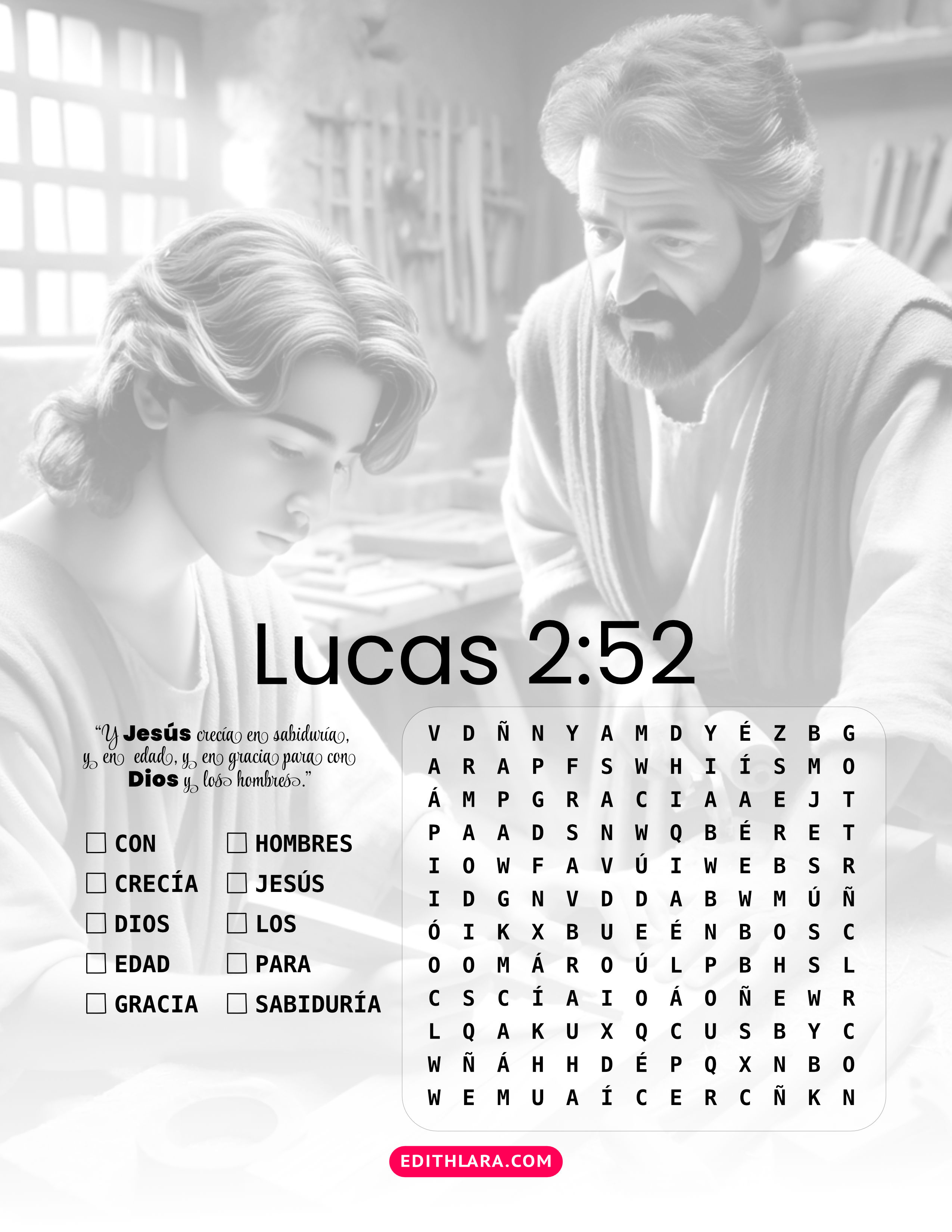 Sopa de Letras: Lucas 2:52