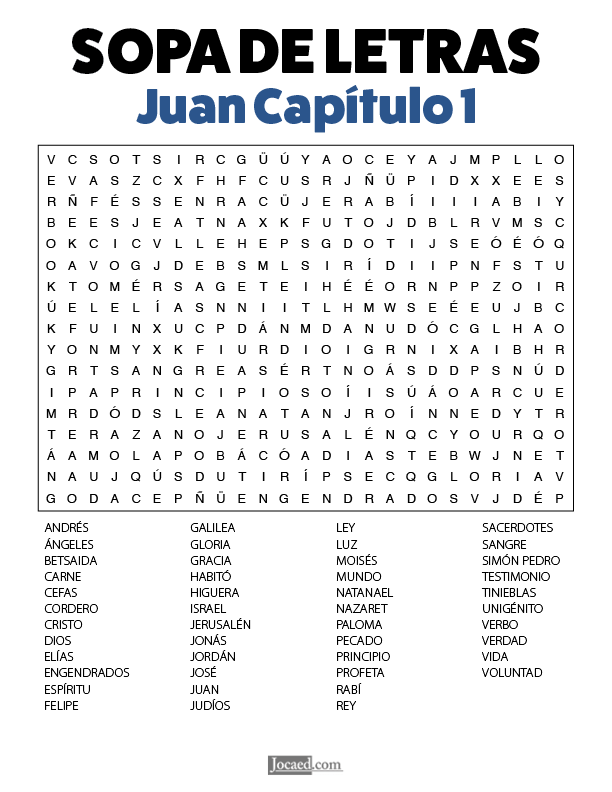 Sopa de Letras - Juan Cápitulo 1